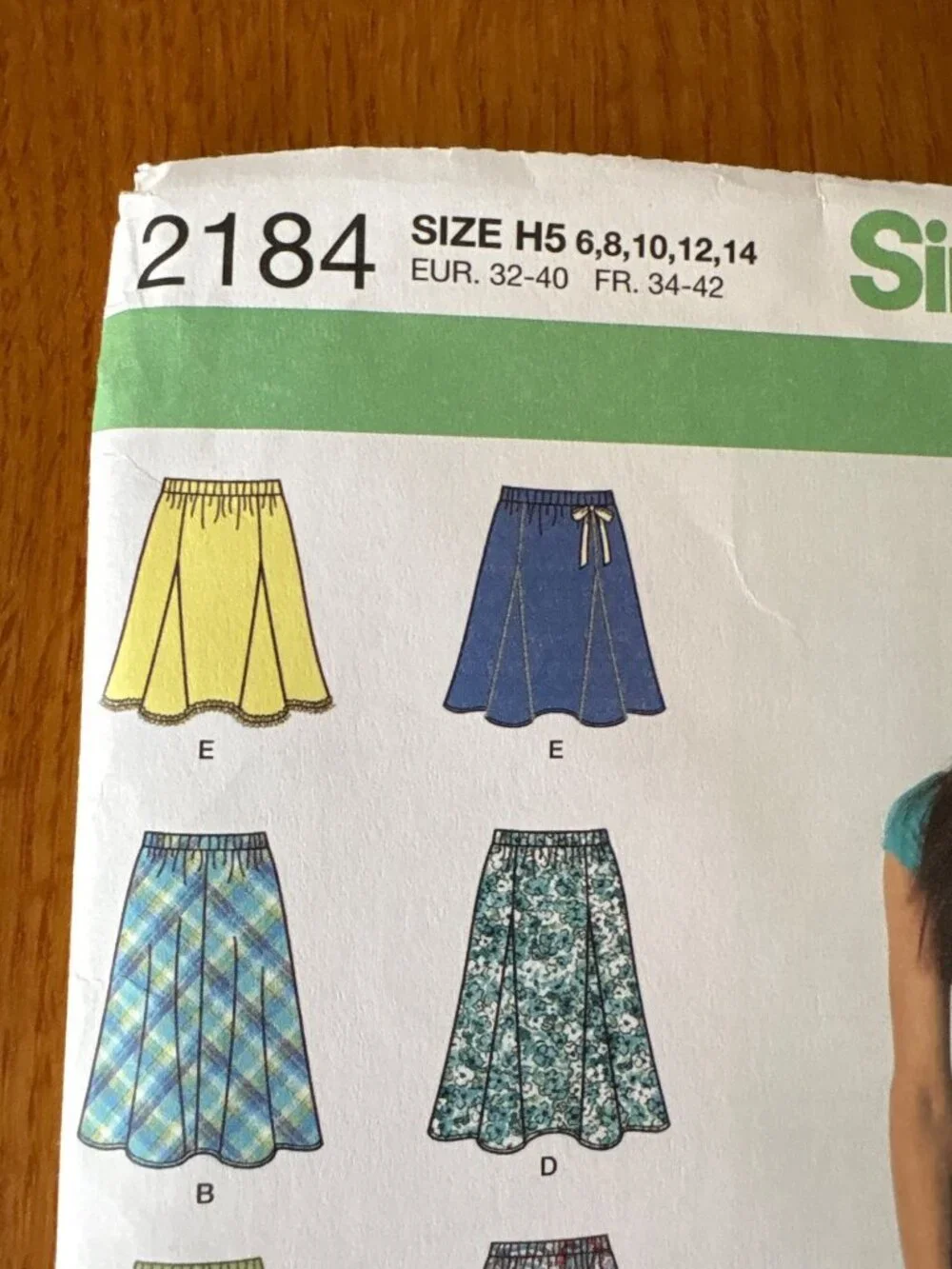 Simplicity 2184 Misses Sewing Pattern Skirt Size 6-8-10-12-14 Uncut